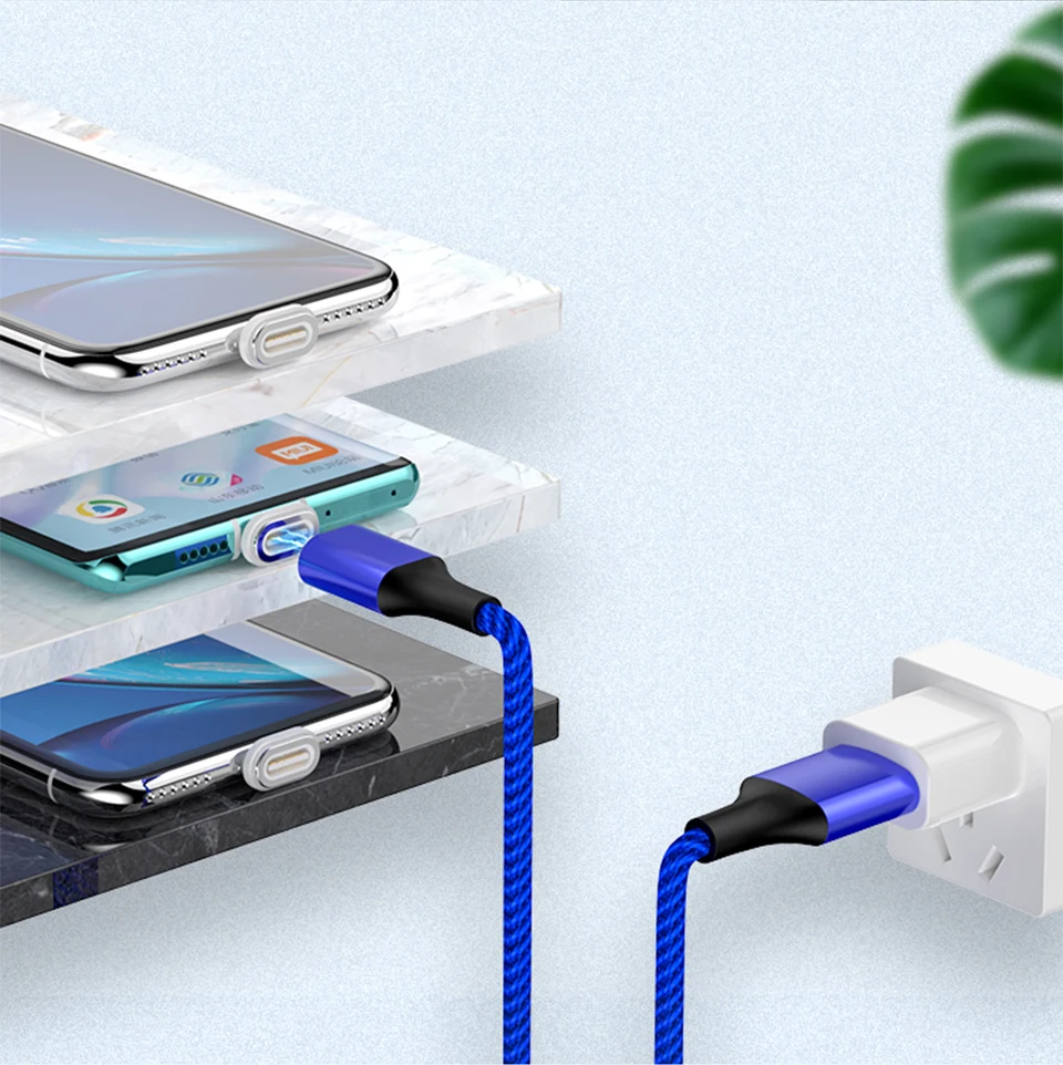 Магнитный 5А супер быстрый кабель для зарядки USB к TypeC 1 м передача данных QC3.0 Быстрая зарядка кабель для мобильного телефона 14PIN нейлоновый шнур 100 см