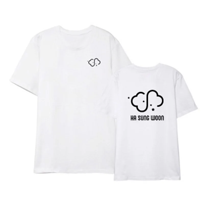 Wanna One Ha Sung Woon Concert support My Moment футболка Летняя с короткими рукавами принтом danel color On
