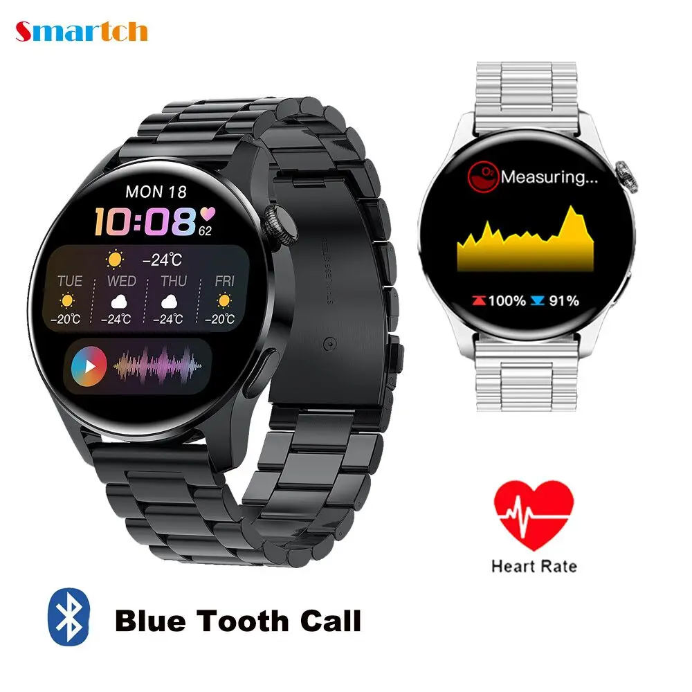 2021 Hot Sale Smart Watch Men Blue Tooth Call Sports Fitness Heart Rate Test SmartWatch For Huawei Android IOS Phone PK Watch 3