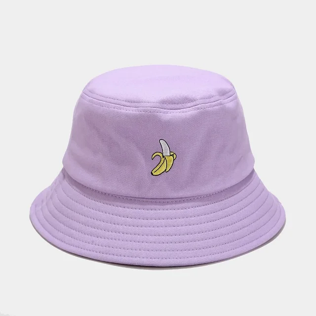 New Bucket Hat Fruit Pattern Embroidery 