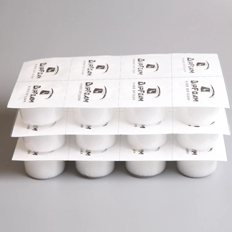 Qink Disposable Tattoo Needle Dip Foam Cleaning Cup Sterilized Tattoo Supplies Accessories 24pcs/Box