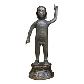 

LaoJunLu Pure Copper Statue Of Prince Buddha 30Cm High Imitation antique bronze masterpiece collection of solitary Chinese