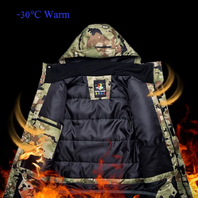 New Men's Waterproof Thermal Ski Suit Ski Snowboard Jacket Pants Set Outdoor Skiing Snowsuit Winter Ski Jacket Free Shipping