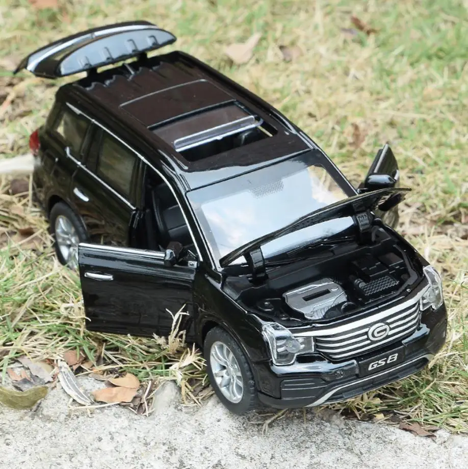 Горячая 1:32 Масштаб колеса литья под давлением автомобиля Trumpchi GS8 suv металлическая модель с светильник и звуком вытяните назад автомобиль игрушки коллекция для подарков