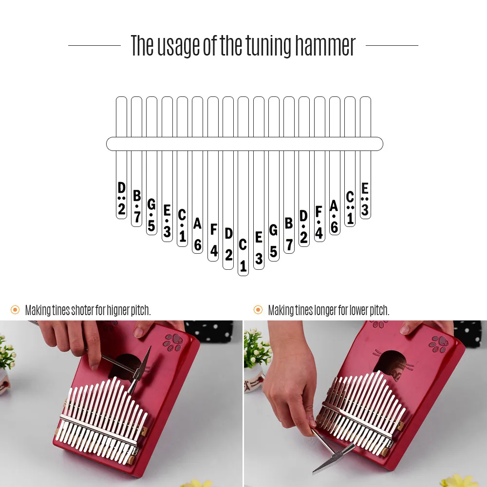 Walter. t Портативный 17-key Kalimba большого пальца пианино Mbira клена дерева с сумкой тюнинг молоток Ткань для очистки наклейки музыкальный подарок