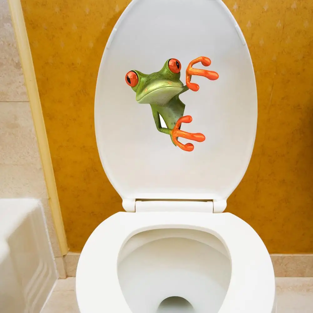 Настенное сиденье для унитаза Crazy Green Frog Shore J2Y наклейка декора крышки дома