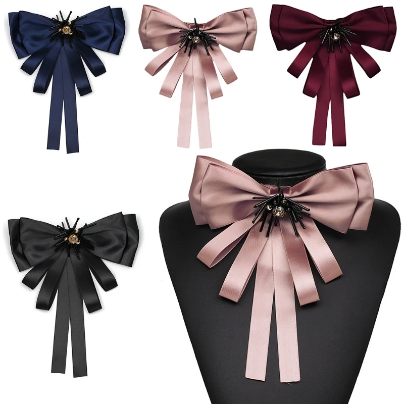 Для женщин лента с лямками на шее галстуком-бабочкой брошь застежкой из
