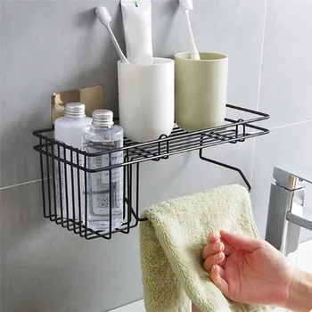 

Wall-mounted sink hanging basket kitchen sink brush bowl rag shelf sponge drain storage rack suction cup kitchen bathroom access