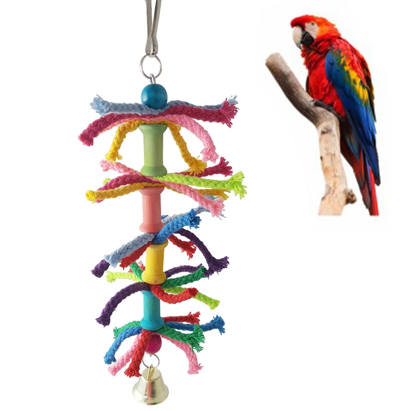 Домашний попугай жевательная игрушка для птиц забавная устойчивая к укусам тренировочная игрушечная клетка подвесная игрушка