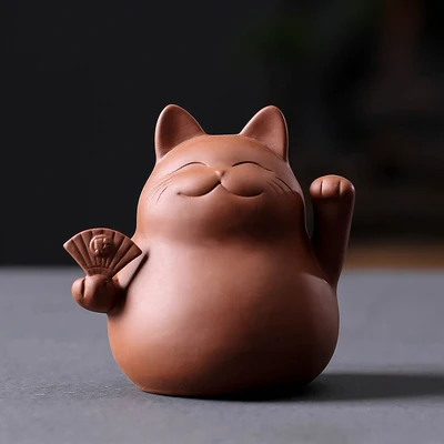 A Фиолетовый; песок Lucky Cat tea Pet Home чайный набор кунг-фу чайная церемония аксессуары креативный чайный столик маленькие украшения чайная посуда - Цвет: A