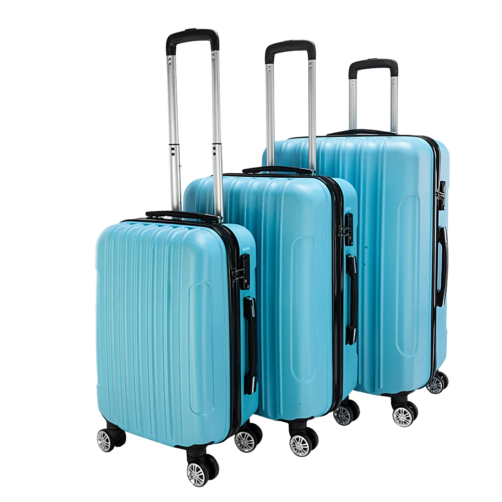

3-in-1 Multifunctional Large Capacity Traveling Storage Suitcase Blue Rolling Luggage Bag ABS+PC Suitcase Fashion set