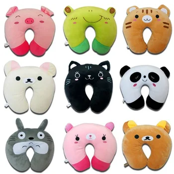 

Cartoon U Shaped cervical Neck Rest Pillow cotton filling Soft pillow kids for Travel Plane train in office Convenient plush toy