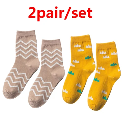 2Pair Style 16 1/2 пары, женские короткие носки, Забавные милые Мультяшные носки с фруктами, бананами, авокадо, лимонами, с принтом Харадзюку, цветные, новые, хлопковые носки для скейтборда - Цвет: 2Pair Style 16