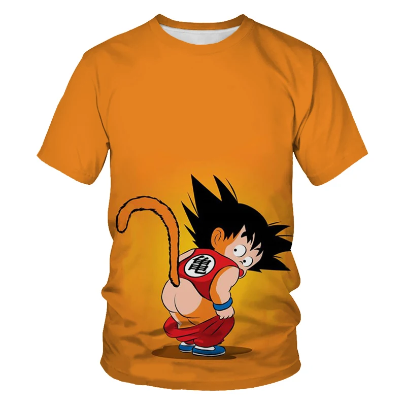 Summer Fashion New Men's Dragon Ball T-shirt Cartoon Monkey King Character 3d Printed Children's Casual Short Sleeve Shirt