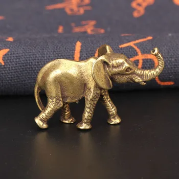 

vintage animal statue copper handmade elephant statue feng shui miniature figurines desktop decor tea pet sculpture home decor