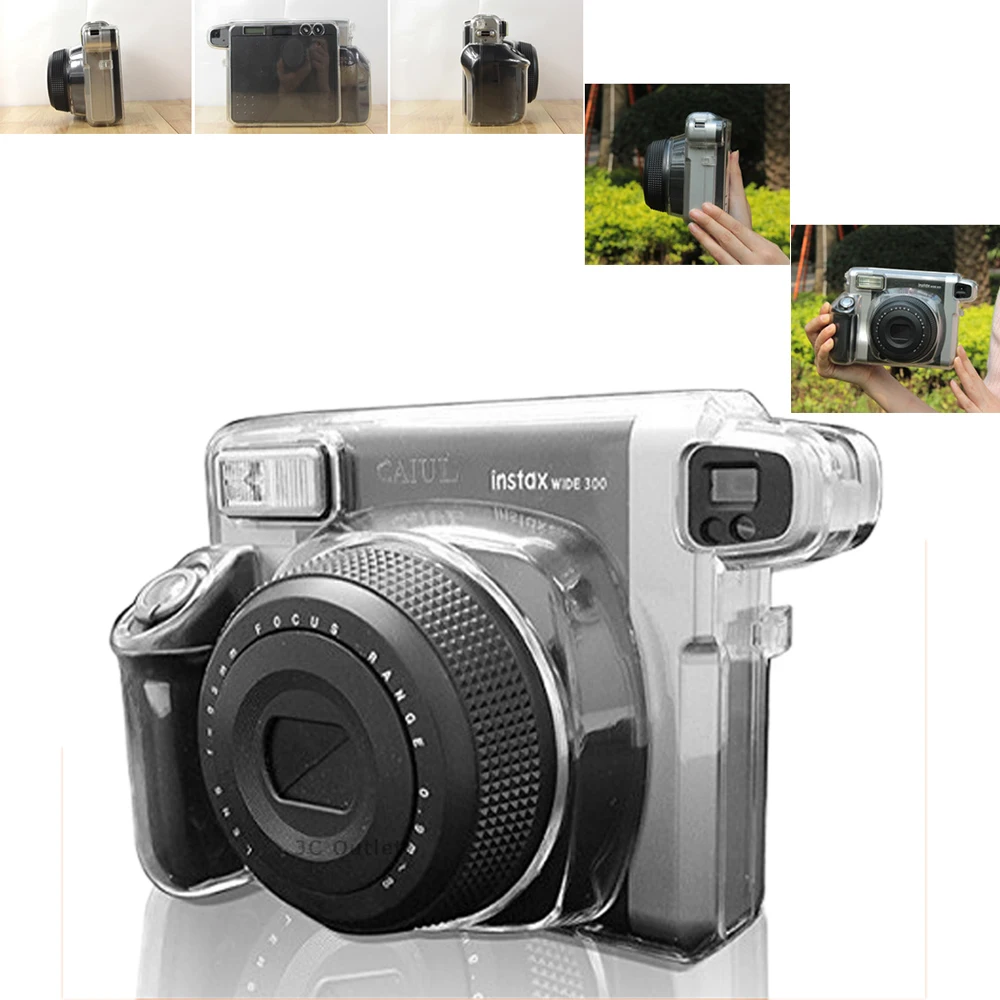 Чехол для FUJIFILM Instax Wide 300 Fuji черный коричневый чехол с плечевым ремнем и крышкой