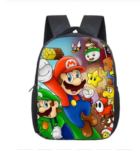 as pictures 12 дюймов Супер Марио Smash Bros Детские школьные ранцы для мальчиков и девочек Ранец детский сад Книга сумка - Цвет: as pictures