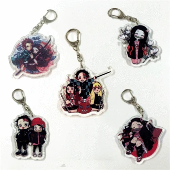 

Keyrings Anime Demon Slayer Kimetsu No Yaiba Key Chains Charm Acrylic Kamado Tanjirou Nezuko KeyChain Keyring Pendant Gift