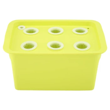 

HLZS-6 Holes Hydroponic System Grow Plant Flower Deep Water Soilless Culture Box 1 Sets 220V/110V Plant Site Hydroponic Systems