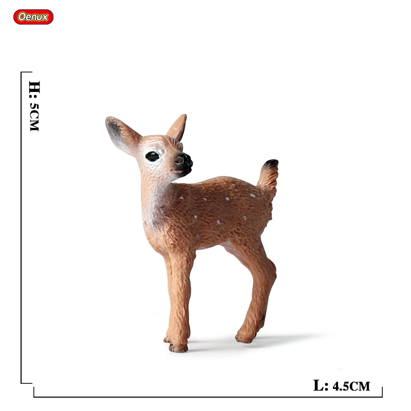 Oenux 6 шт./компл. белохвостый олень моделирование фигурки рода виргинский олень Животные фигурка Рождественский подарок