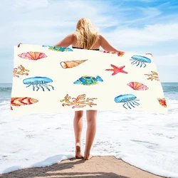 Microfiber Beach Towel Summer Swimming Personalized Pattern Sport Fitness Bath Towel Dropshipping Cute Sand Quick DryTowel