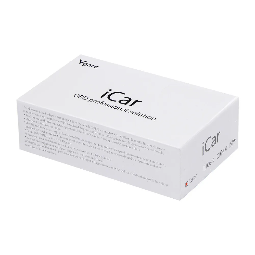 Диагностический инструмент ELM327 считыватель кодов Vgate iCar 2 50 шт./Лот Wi Fi/Bluetooth V2.1 OBD