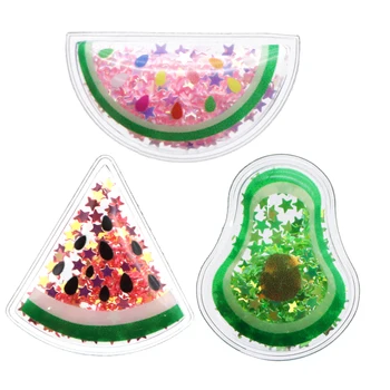 

David accessories Transparent Fruit Quicksand Shakers Acrylic Resin DIY Jewelry Making Hair Accessories Hair Bow,10Yc13124