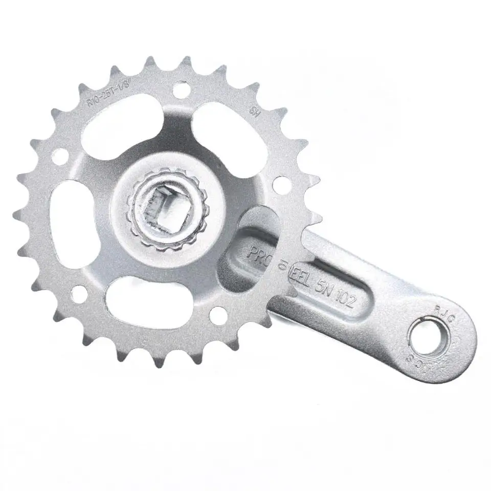 28Tアルミ クランクセット 165mm クォーツエクセルライトのパーツ 28Tアルミ クランクセット 165mm クォーツエクセルライトの