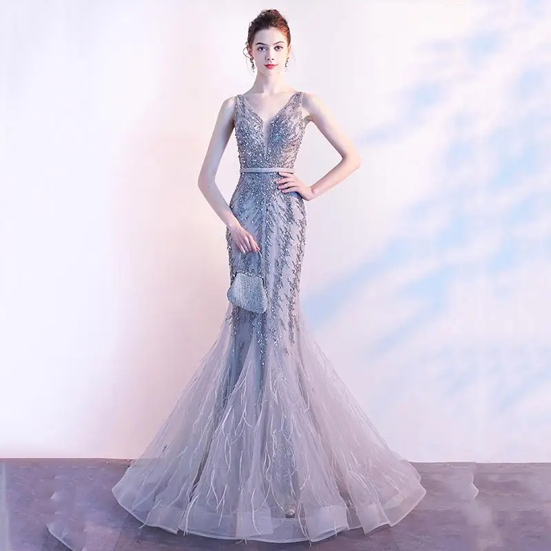 Элегантный Русалка сетки вечернее платье леди Qipao изысканный Bling блёстки Robe De Soiree Сексуальная выдалбливают оболочка Cheongsam - Цвет: Style 4