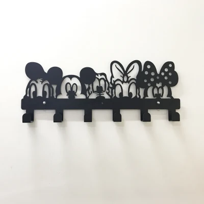 9 Cartoon Iron Shelves Storage Rack Wall Hanging Shelf Hooks Mario Mickey Mouse Style Metal Hanger Room Decor Display Stand Holder - Цвет: 9