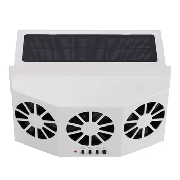 

3 Cooler Car Solar Powered Fan Energy Cooling Vent Exhaust Fan Portable Energy-saving 3rd Generation Auto Window Cooling Fan