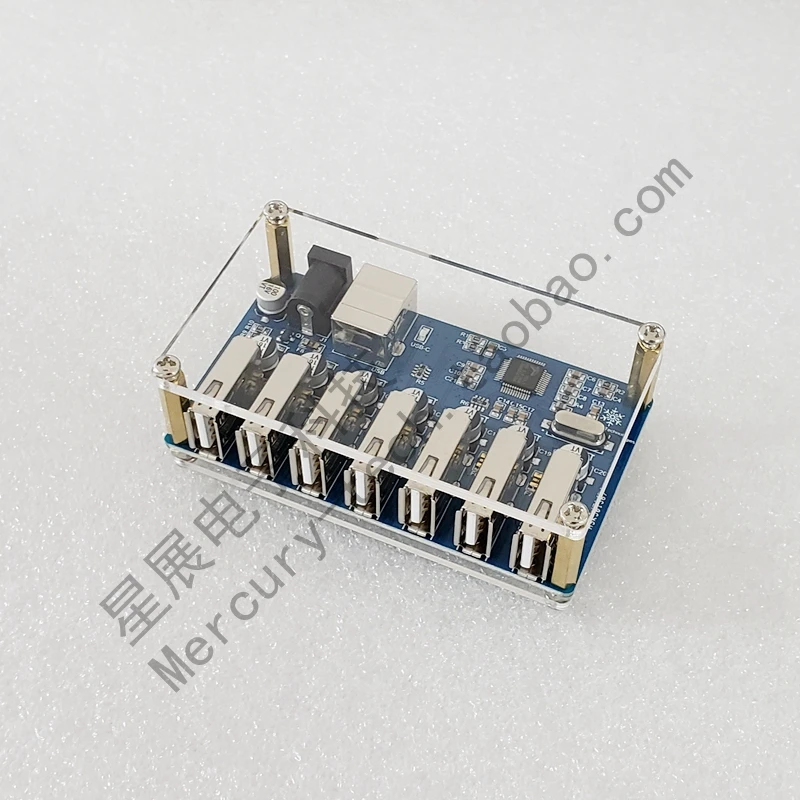 Разветвитель USBHUB 1-7 портов usb-хаб семь портов USB разветвитель модуль с блоком питания USB2.0 расширение