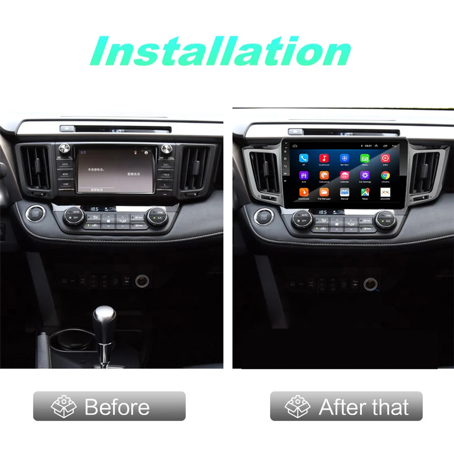10,1 ''Радио Стерео Android 8,1 gps OBD Зеркало Ссылка wifi для Toyota RAV4 2013