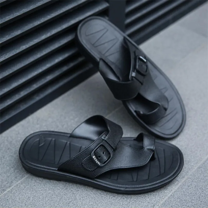 summer men's slippers men's shoes breathable walking beach sports slippers fashion outdoor men's shoes Roman flip flops 44