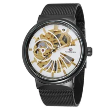 Роскошные модные мужские механические часы модные повседневные ультратонкие простые тканые сетчатые часы ручной водонепроницаемый механические часы