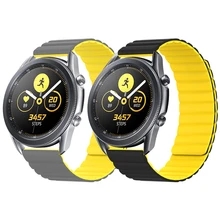 

Leather link strap For samsung galaxy watch 42/46mm/active2 Magnetic loop Bracelet huawei watch gt 2-2e-pro 20mm 22mm watchband