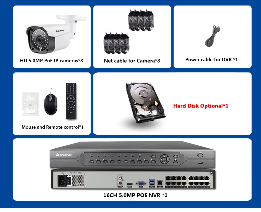 CCTV 4 к NVR 5MP HDMI 16CH монитор Системы HD PoE NVR Kit 5.0MP пуля на открытом воздухе 36 pcs c ИК-подсветкой комплект ip-камер системы видеонаблюдения