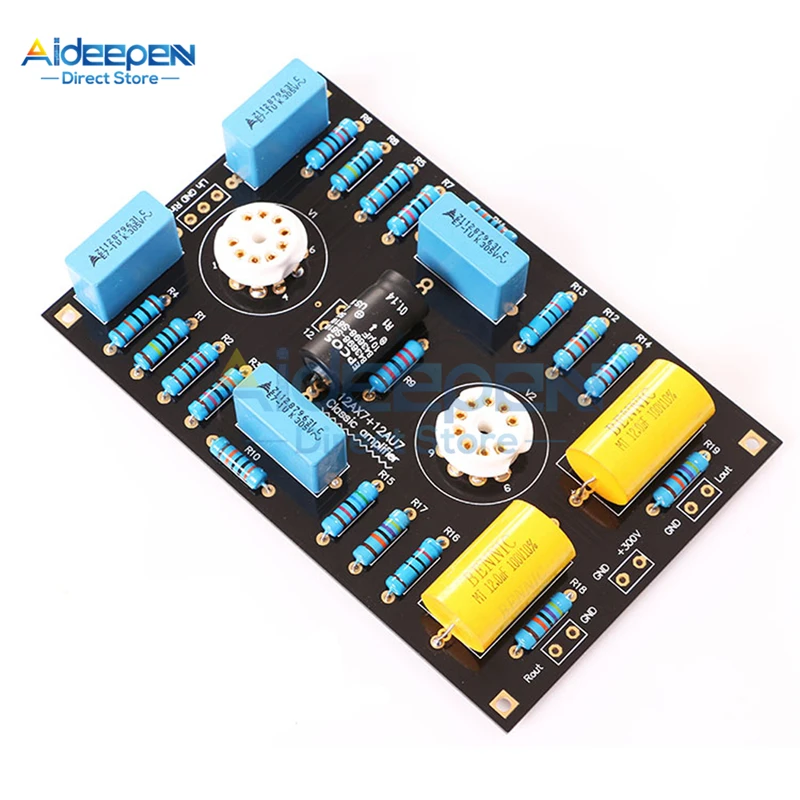 

DC 180-300V+DC 12V The latest version Classic Circuit Tube Preamplifier Preamp Board DIY Kits For 12AX7 / 12AU7 Tube