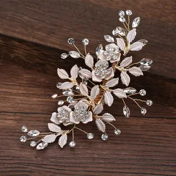 

Special Alloy Leaves Handmade Hair Comb Hair Clip Trimmed Decoration Bridal Wedding Headdress Hair Accessories