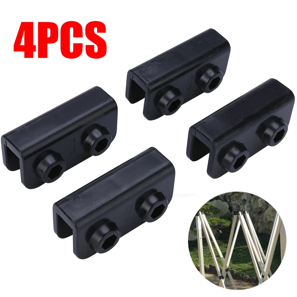 

4pcs Rectangular Bracket Gazebo Brackets Replacement Tent Installation Parts Canopy Connector for Gazebo Tent Camping Fitting