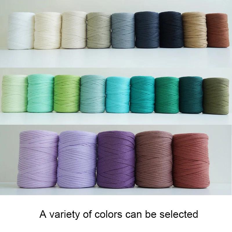 YOMDID 250g Colourful Flat Yarn DIY Handcraft Scarf Bag Knitting Yarn Practical Crochet Threads Weaving Yarn Sewing Accessories 5