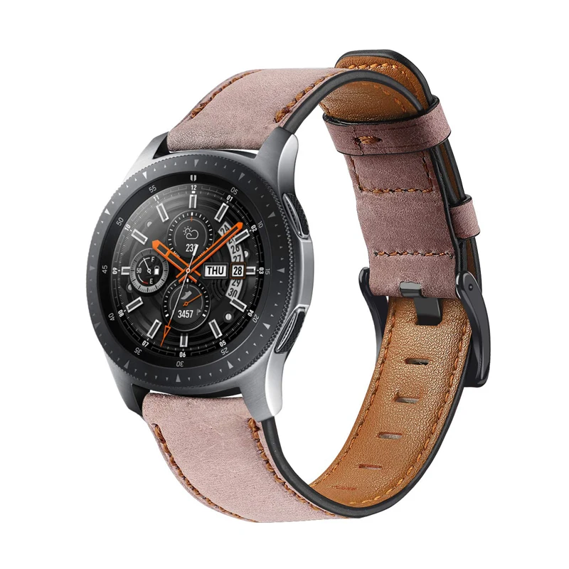 Huawei watch gt ремешок для samsung Galaxy Watch 46 мм gear S3 Frontier amazfit GTR 47 мм ремешок из натуральной кожи браслет аксессуары