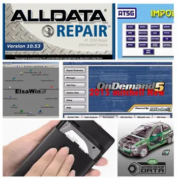 

2019 Alldata auto repair software All data 10.53+mitchell on demand 2015+ElsaWin+Vivid workshop+atsg+tis2000 24in1tb hdd usb3.0