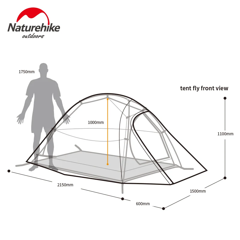 Naturehike Модернизированный облачный вверх 2 Сверхлегкий тент 20D ткань палатки для