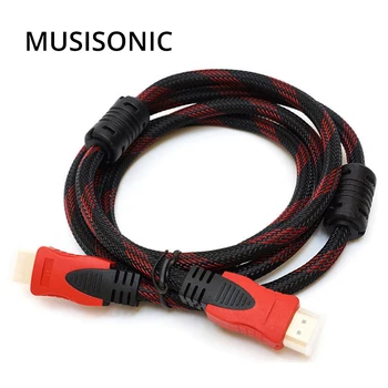

1.5M 3M 5M HDMI Red and Black Net HDMI High-Definition Cable Version 1.4 HDMI Cable Computer TV Set-Top Box Link Cable