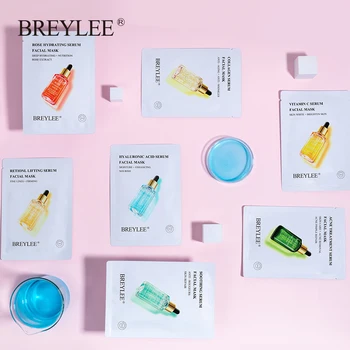 

BREYLEE Collagen Retinol Face Mask Acne Treatment Serum Whitening Moisturizer Skin Care Anti Aging Vitamin C Facial Sheet Mask