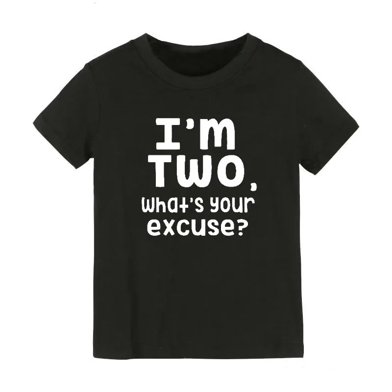 Новая футболка для мальчиков и девочек с надписью «I Am Two What Is Your Expression» летние детские футболки детская футболка унисекс детская одежда для дня рождения