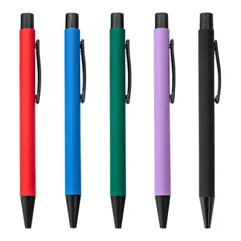 

1000pcs Metal Press aluminum tube ballpoint pen business advertising pens Commercial School office black blue ink custom LOGO