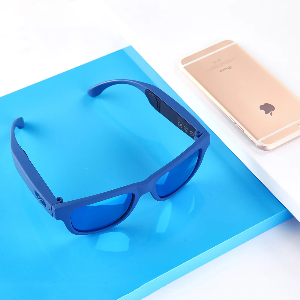 G1 Sunglasses Headset Bluetooth Wireless Bone Conduction Headphone with Mic Waterproof Wearable Earphones for iOS Android Phones