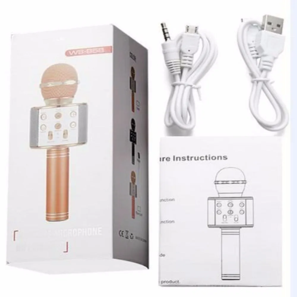 EDAL WS-858, беспроводной Bluetooth, караоке, ручной микрофон, USB, KTV, микрофон, плеер, Bluetooth, микрофон, динамик, запись музыки, микрофон